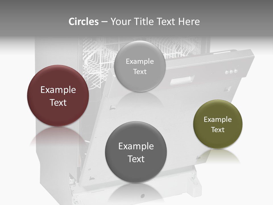 God White Cutlery PowerPoint Template