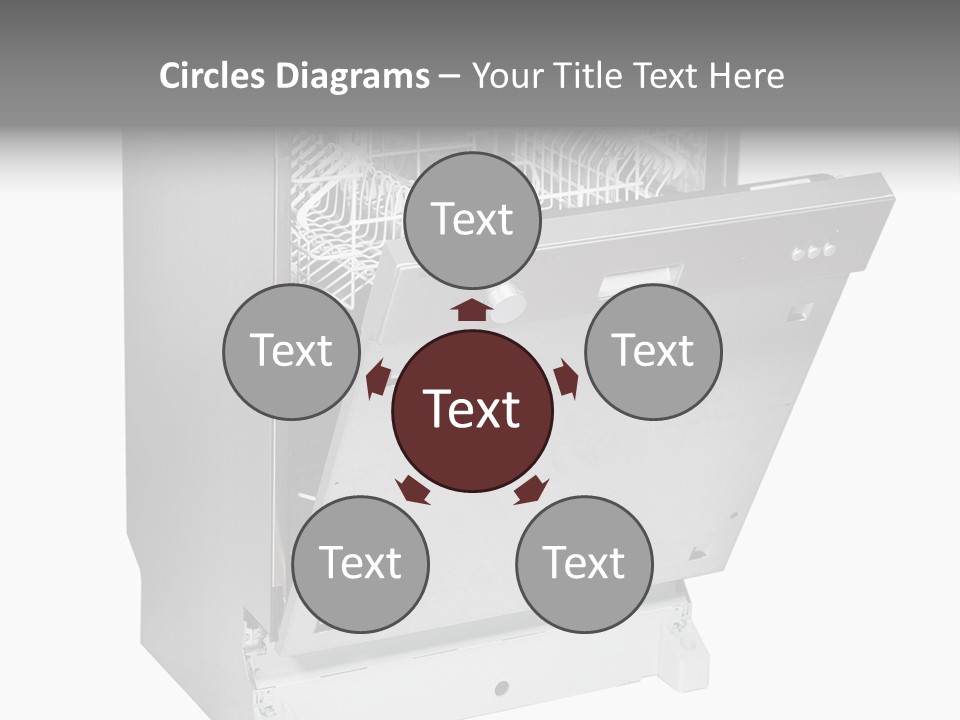 God White Cutlery PowerPoint Template