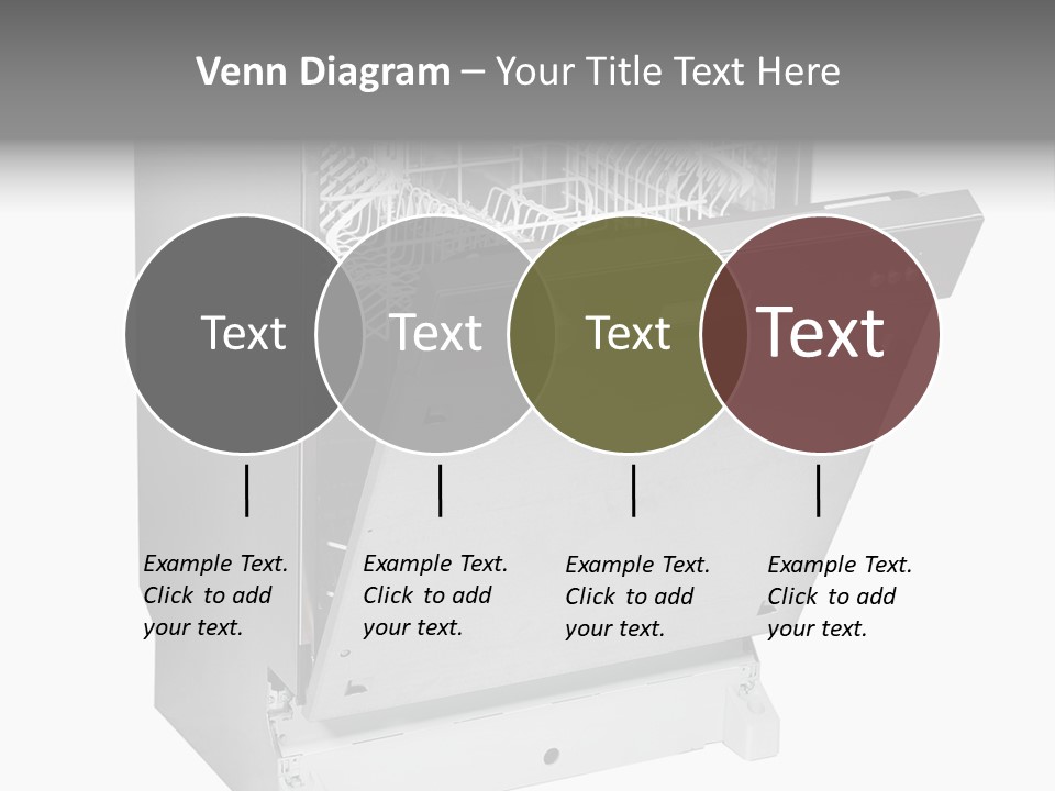 God White Cutlery PowerPoint Template