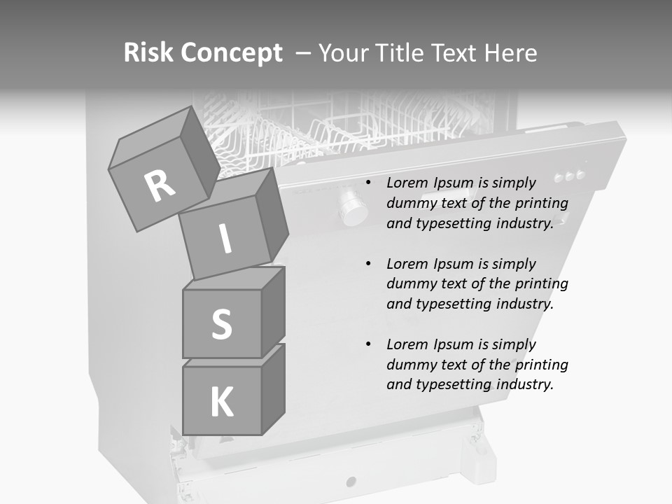 God White Cutlery PowerPoint Template