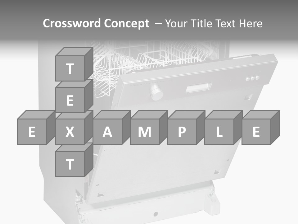 God White Cutlery PowerPoint Template