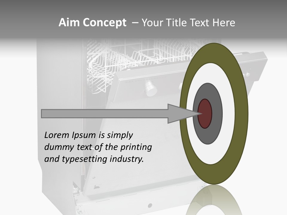 God White Cutlery PowerPoint Template