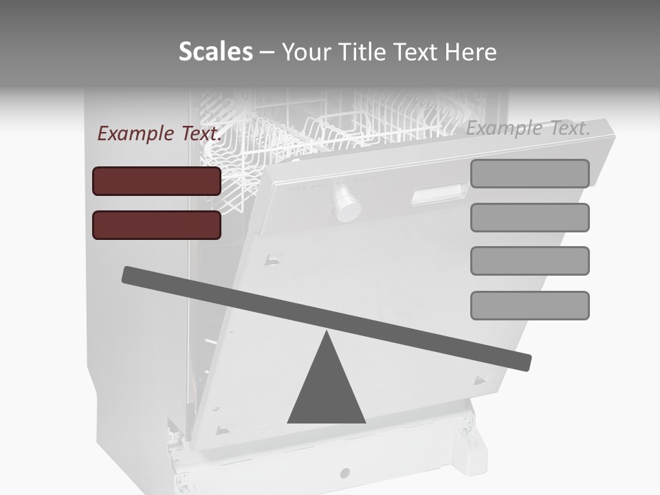 God White Cutlery PowerPoint Template