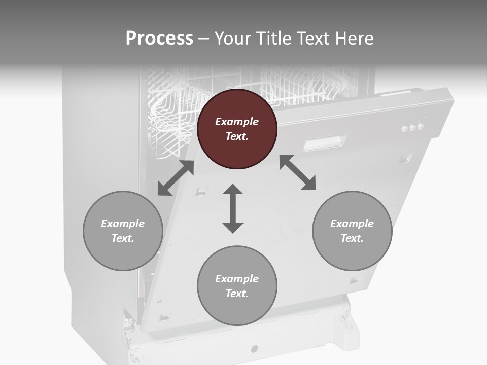 God White Cutlery PowerPoint Template