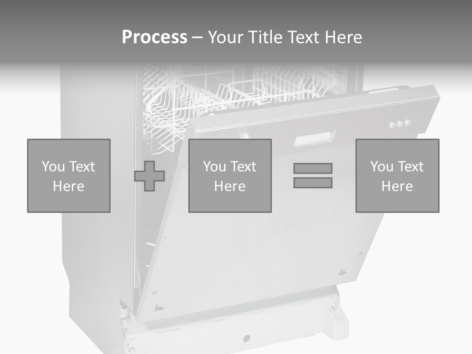 God White Cutlery PowerPoint Template