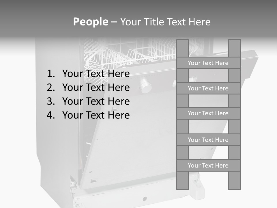 God White Cutlery PowerPoint Template