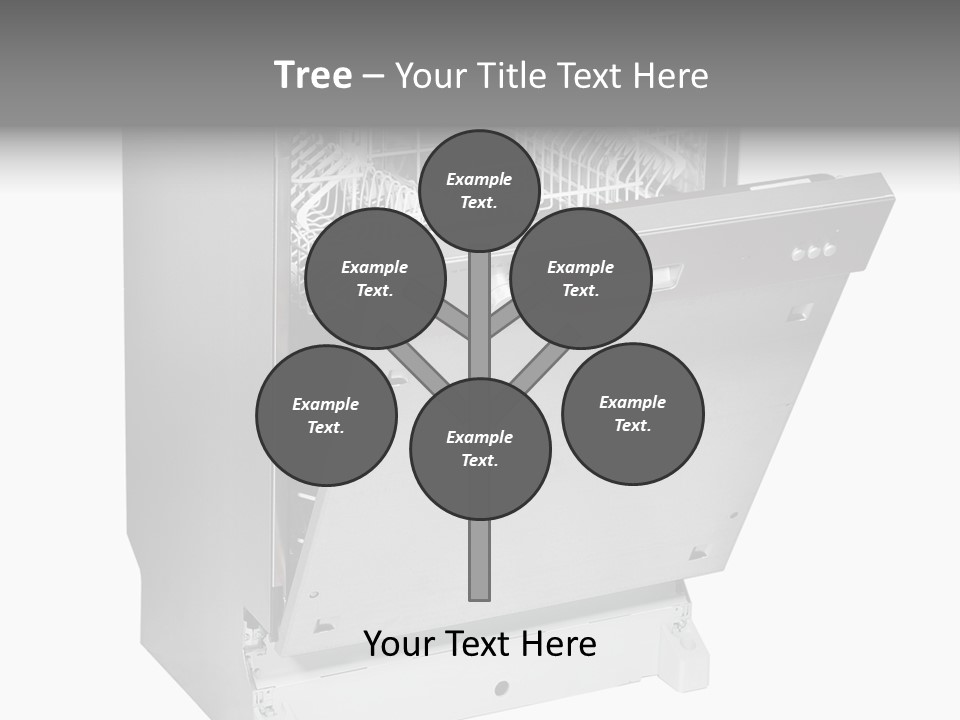 God White Cutlery PowerPoint Template