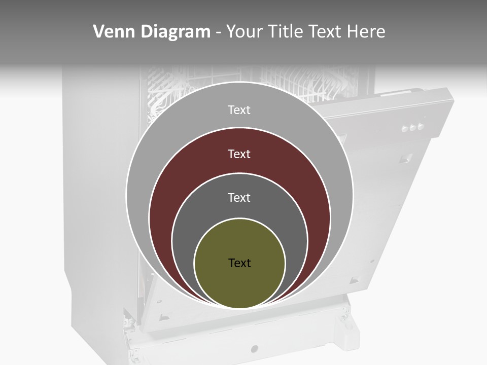 God White Cutlery PowerPoint Template