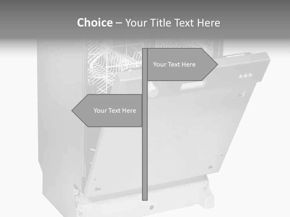 God White Cutlery PowerPoint Template