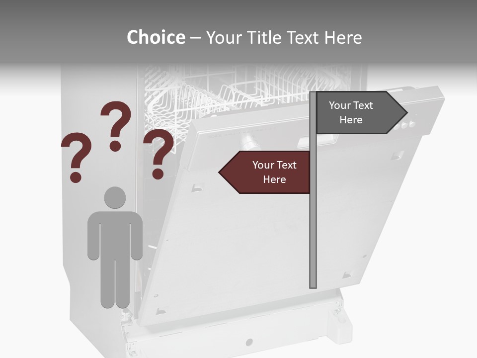 God White Cutlery PowerPoint Template