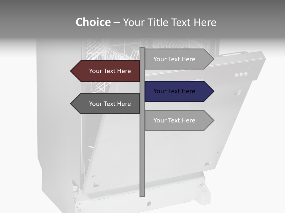 God White Cutlery PowerPoint Template