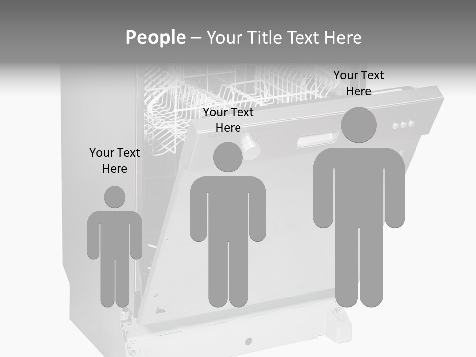 God White Cutlery PowerPoint Template