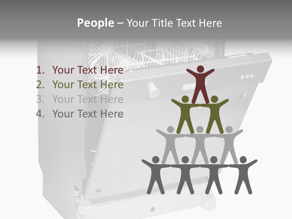 God White Cutlery PowerPoint Template