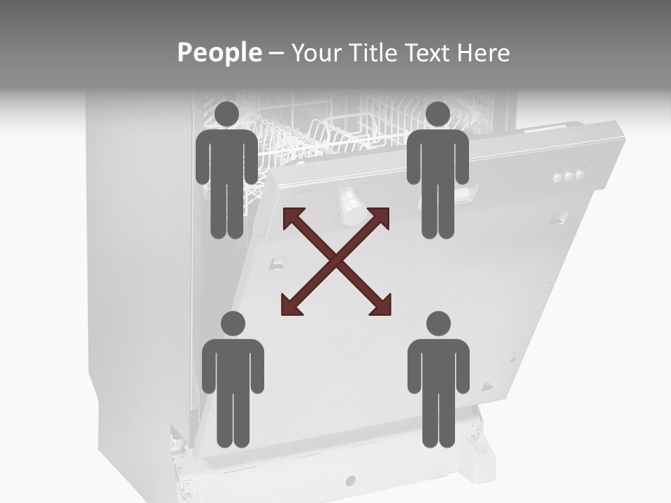 God White Cutlery PowerPoint Template