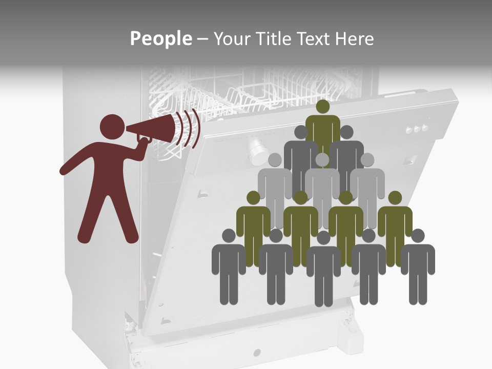 God White Cutlery PowerPoint Template