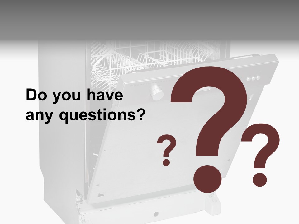 God White Cutlery PowerPoint Template