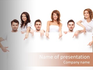 Announcement Friends Text PowerPoint Template