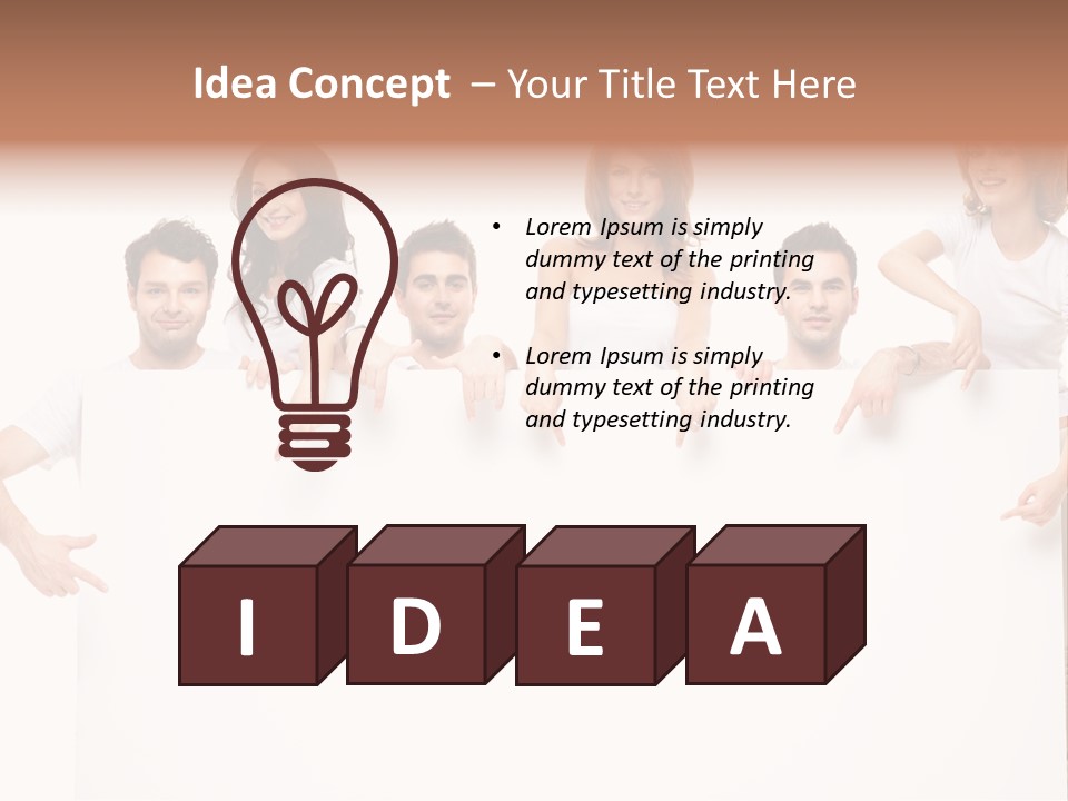Announcement Friends Text PowerPoint Template