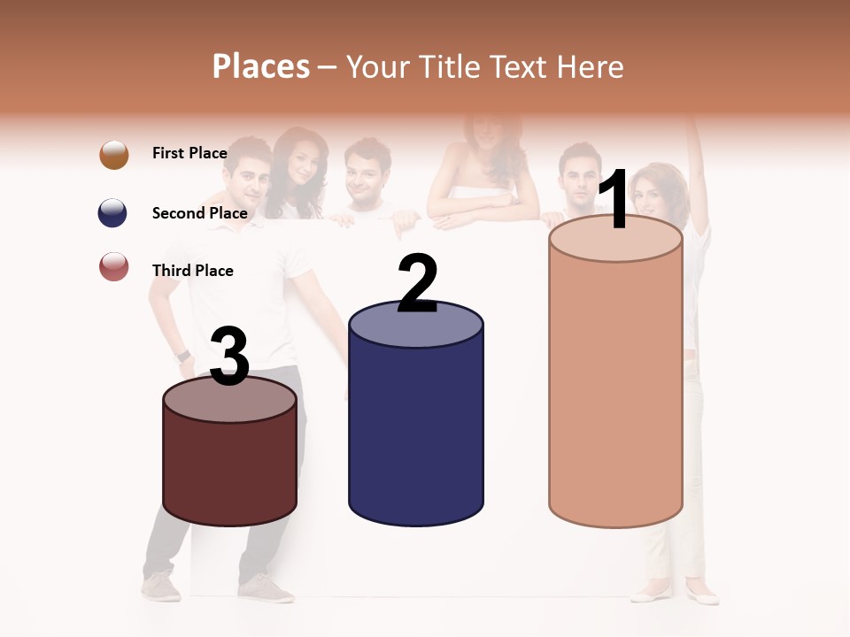 Text Pointing Model PowerPoint Template