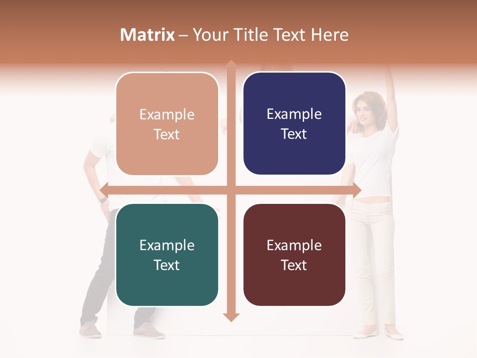 Text Pointing Model PowerPoint Template
