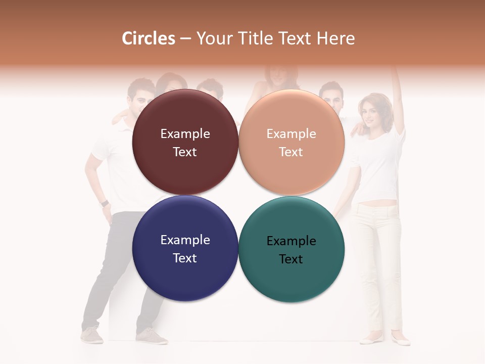Text Pointing Model PowerPoint Template