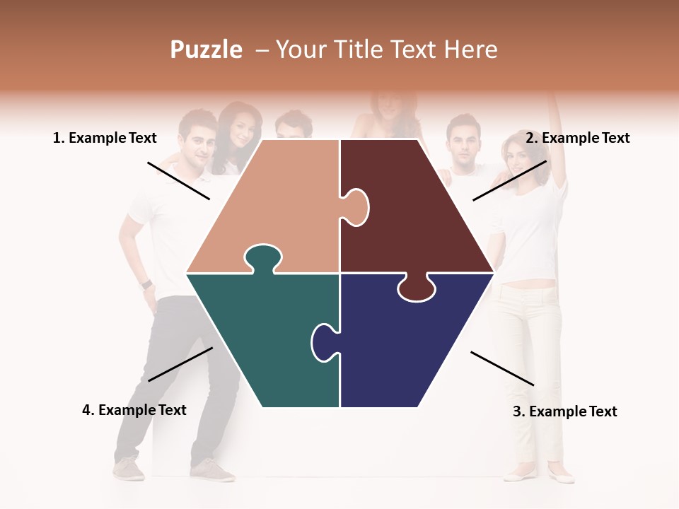 Text Pointing Model PowerPoint Template