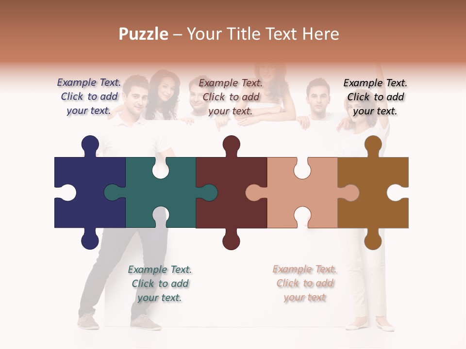 Text Pointing Model PowerPoint Template