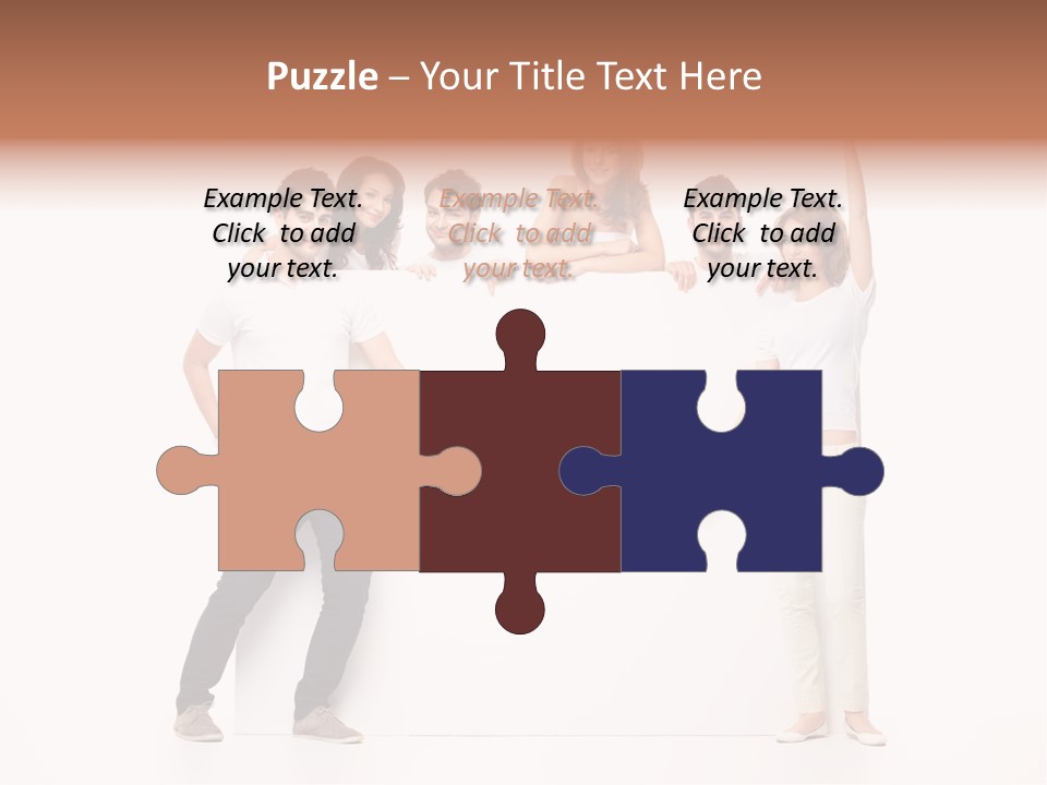 Text Pointing Model PowerPoint Template