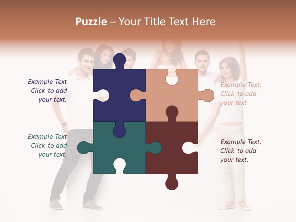 Text Pointing Model PowerPoint Template