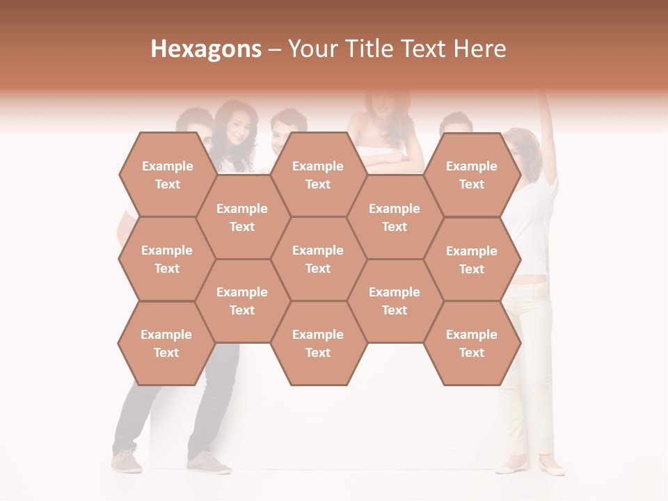 Text Pointing Model PowerPoint Template
