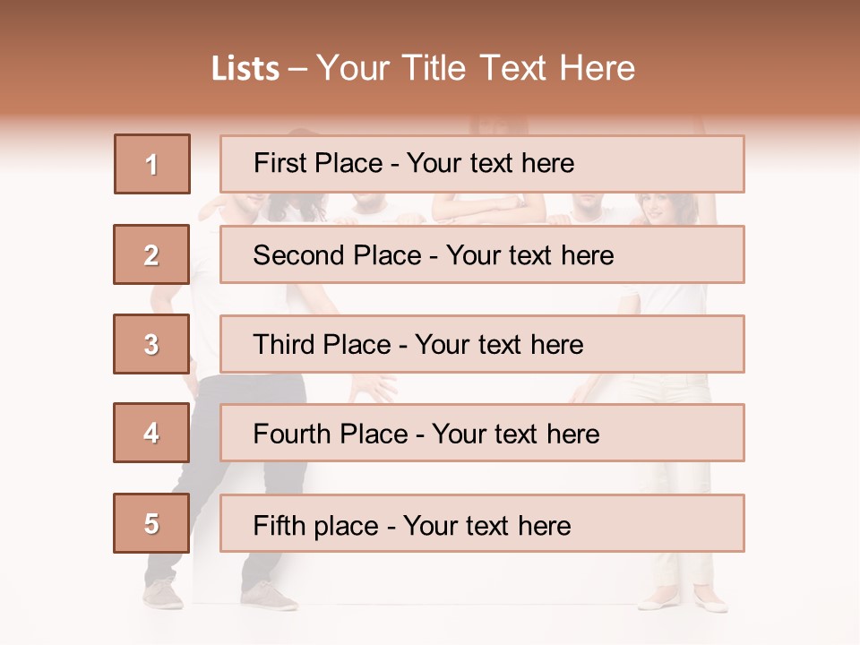 Text Pointing Model PowerPoint Template