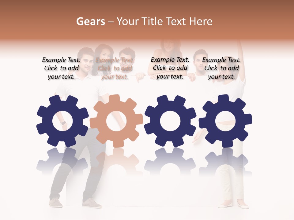Text Pointing Model PowerPoint Template