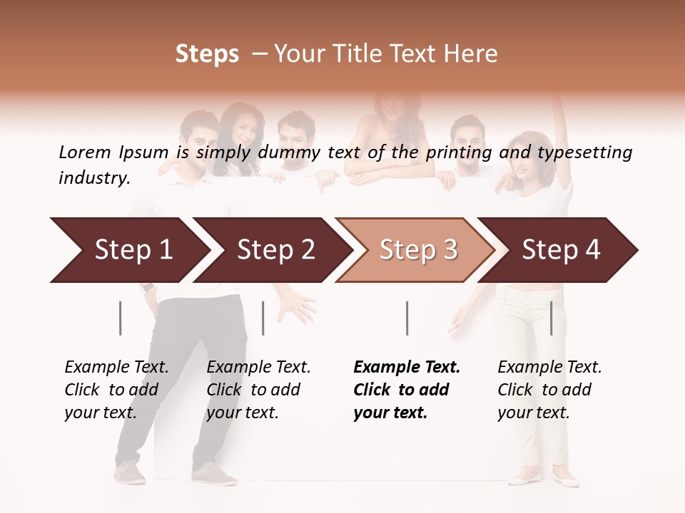 Text Pointing Model PowerPoint Template