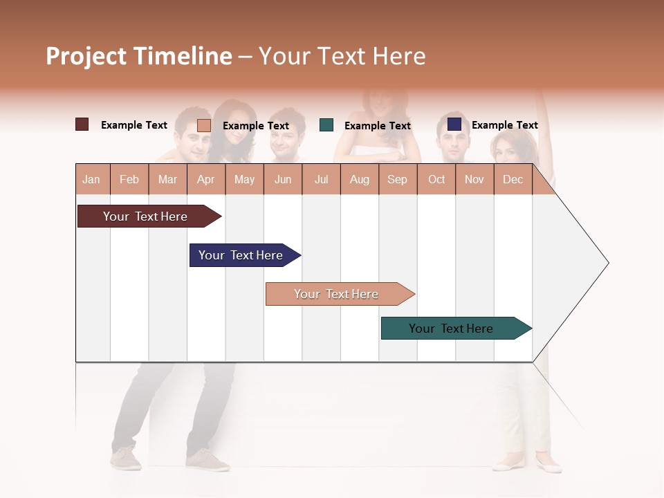Text Pointing Model PowerPoint Template