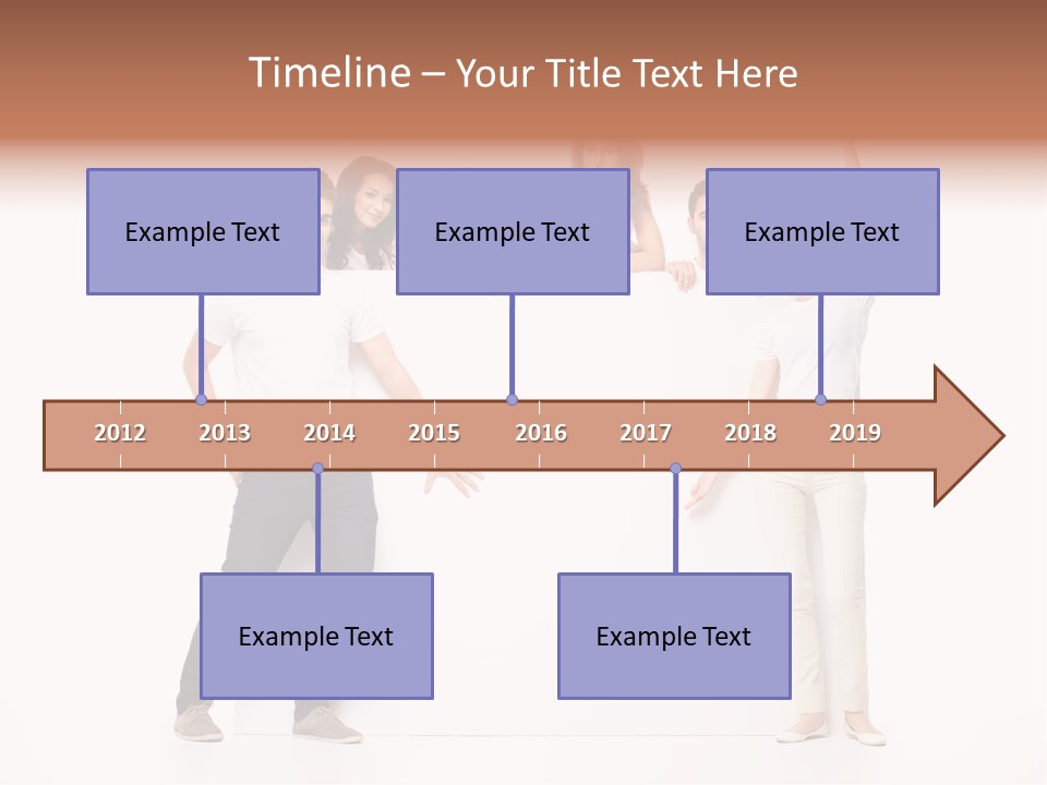 Text Pointing Model PowerPoint Template