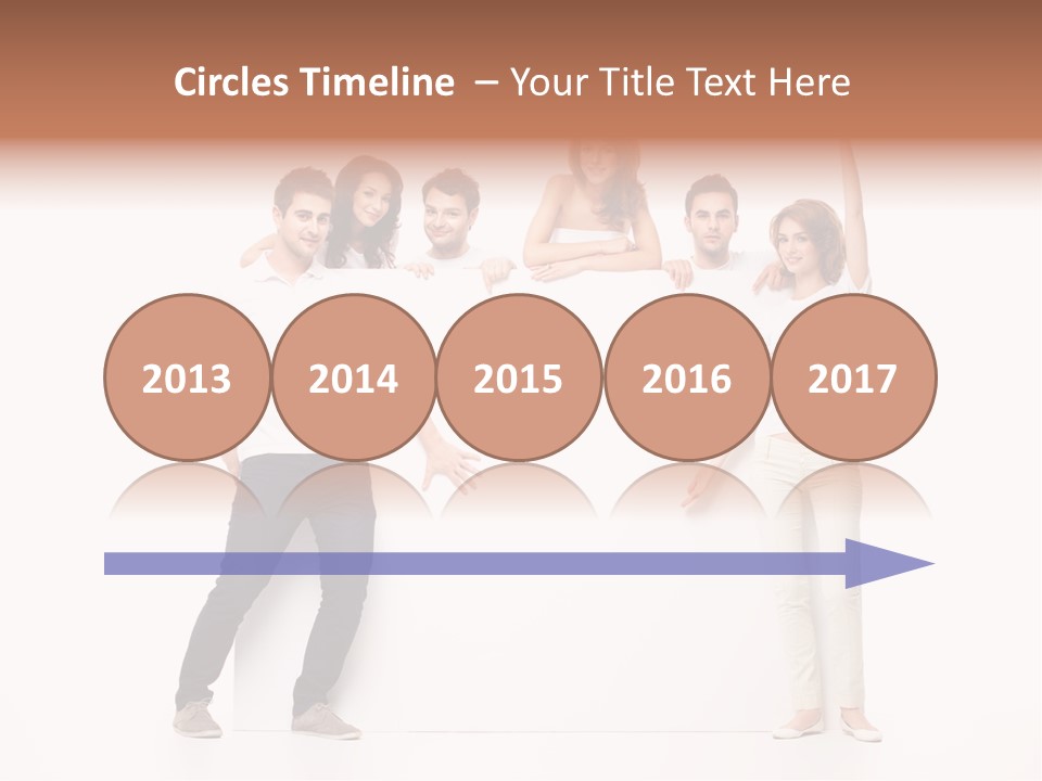 Text Pointing Model PowerPoint Template