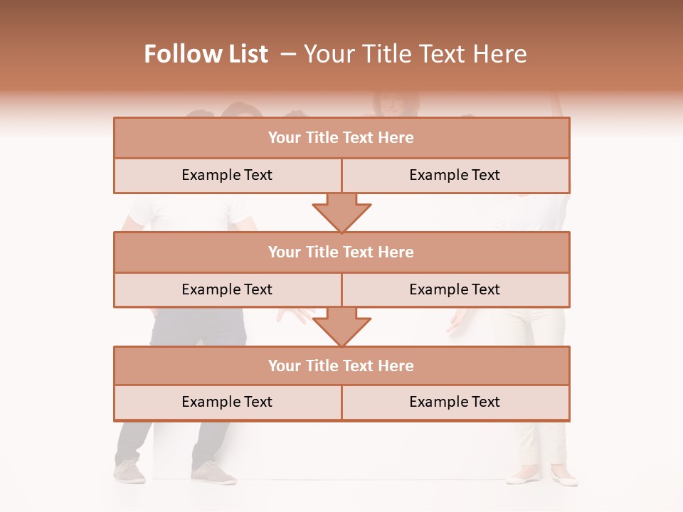 Text Pointing Model PowerPoint Template