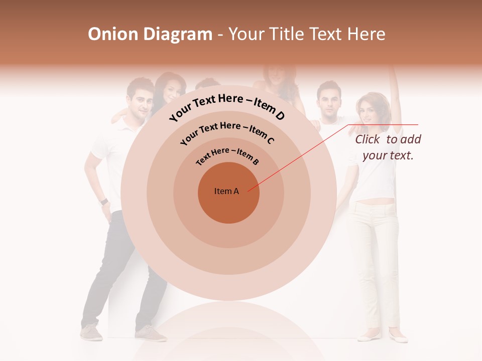 Text Pointing Model PowerPoint Template