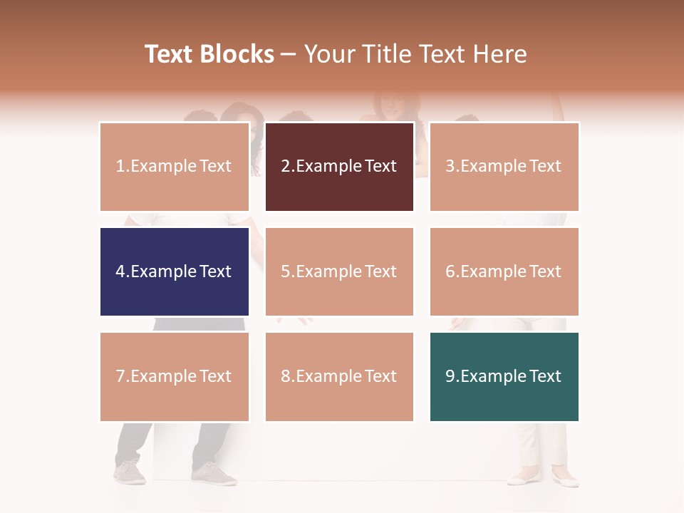 Text Pointing Model PowerPoint Template