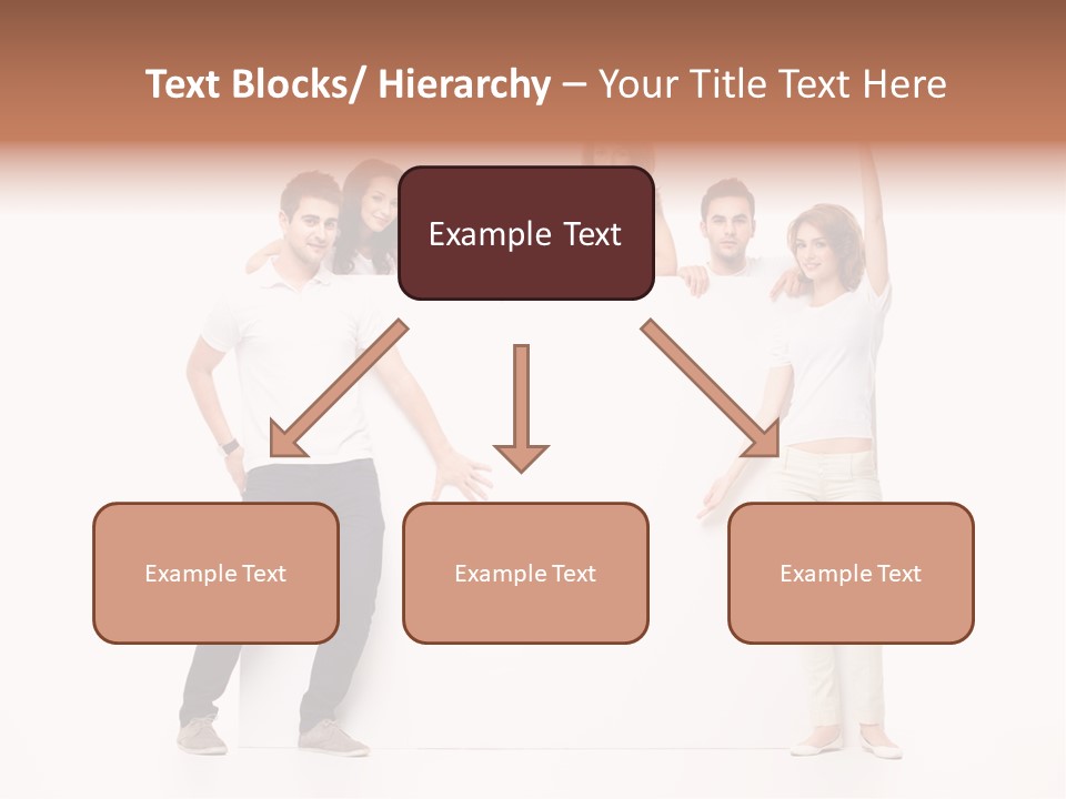 Text Pointing Model PowerPoint Template