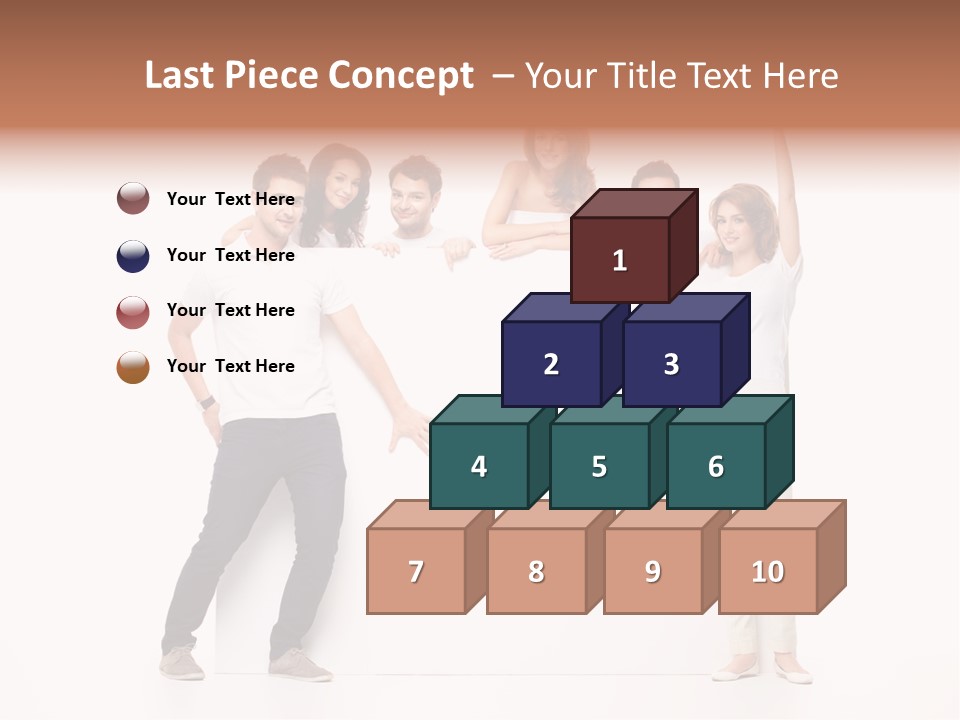 Text Pointing Model PowerPoint Template