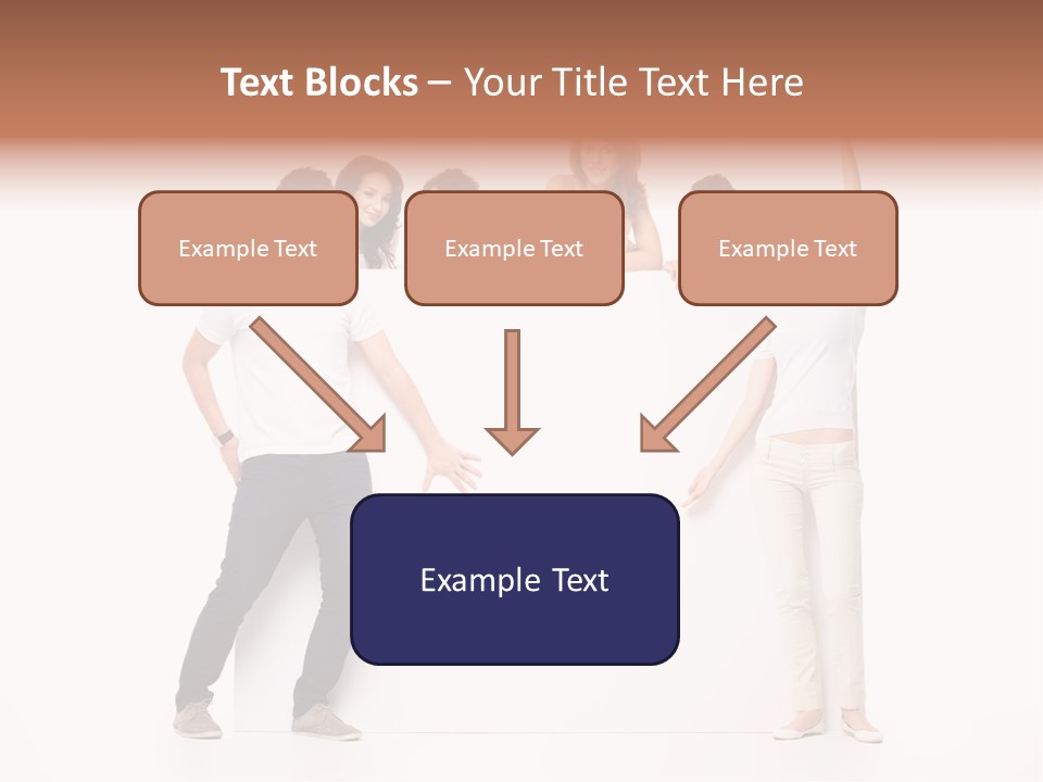 Text Pointing Model PowerPoint Template