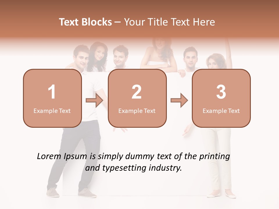 Text Pointing Model PowerPoint Template