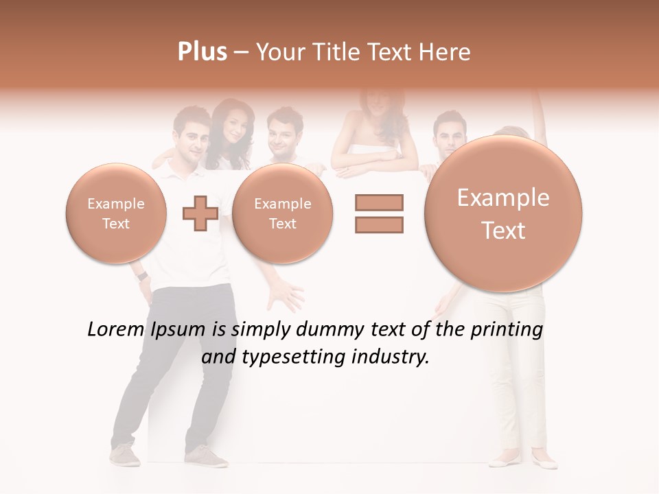 Text Pointing Model PowerPoint Template