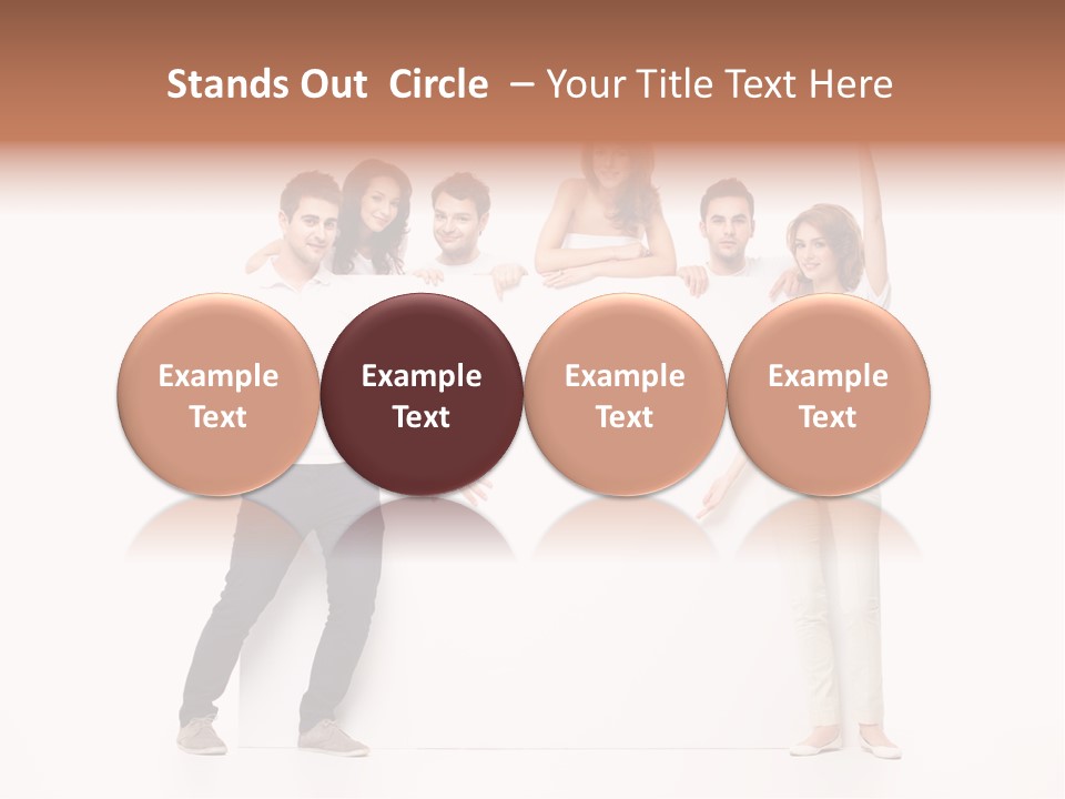 Text Pointing Model PowerPoint Template