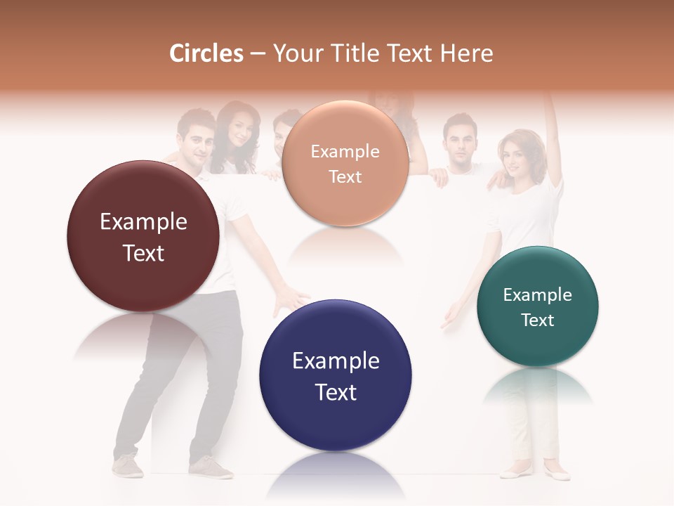 Text Pointing Model PowerPoint Template