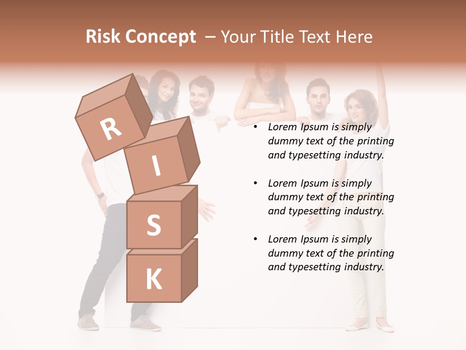 Text Pointing Model PowerPoint Template