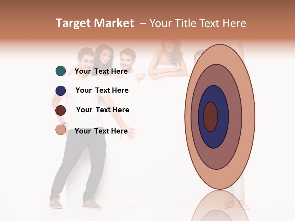 Text Pointing Model PowerPoint Template