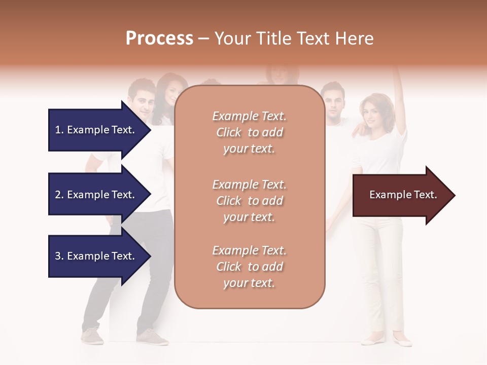 Text Pointing Model PowerPoint Template