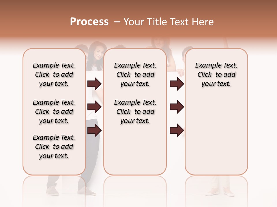 Text Pointing Model PowerPoint Template